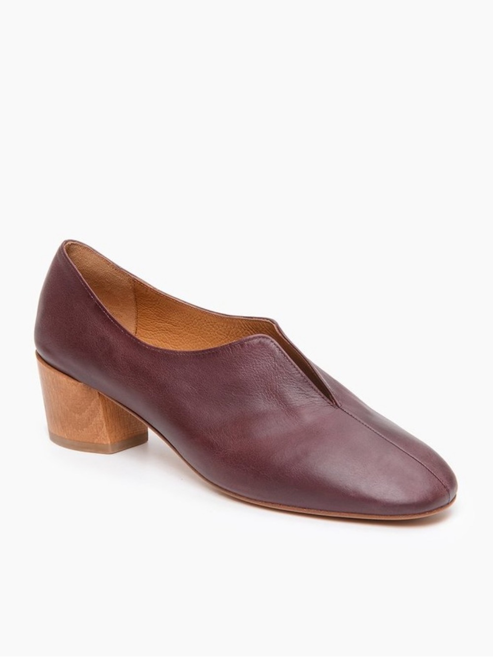 Coclico Women’s 38.5 Chitsa Burgundy Leather Medium Heels Pumps